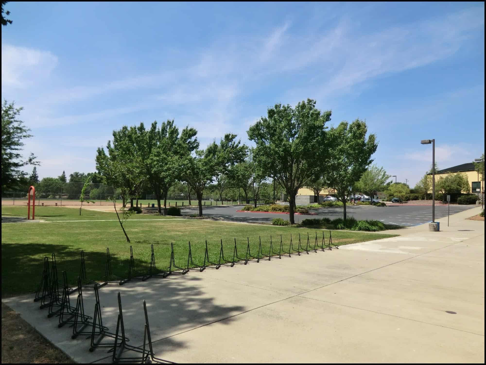 Lawn and shade trees at Orangevale Community Park
