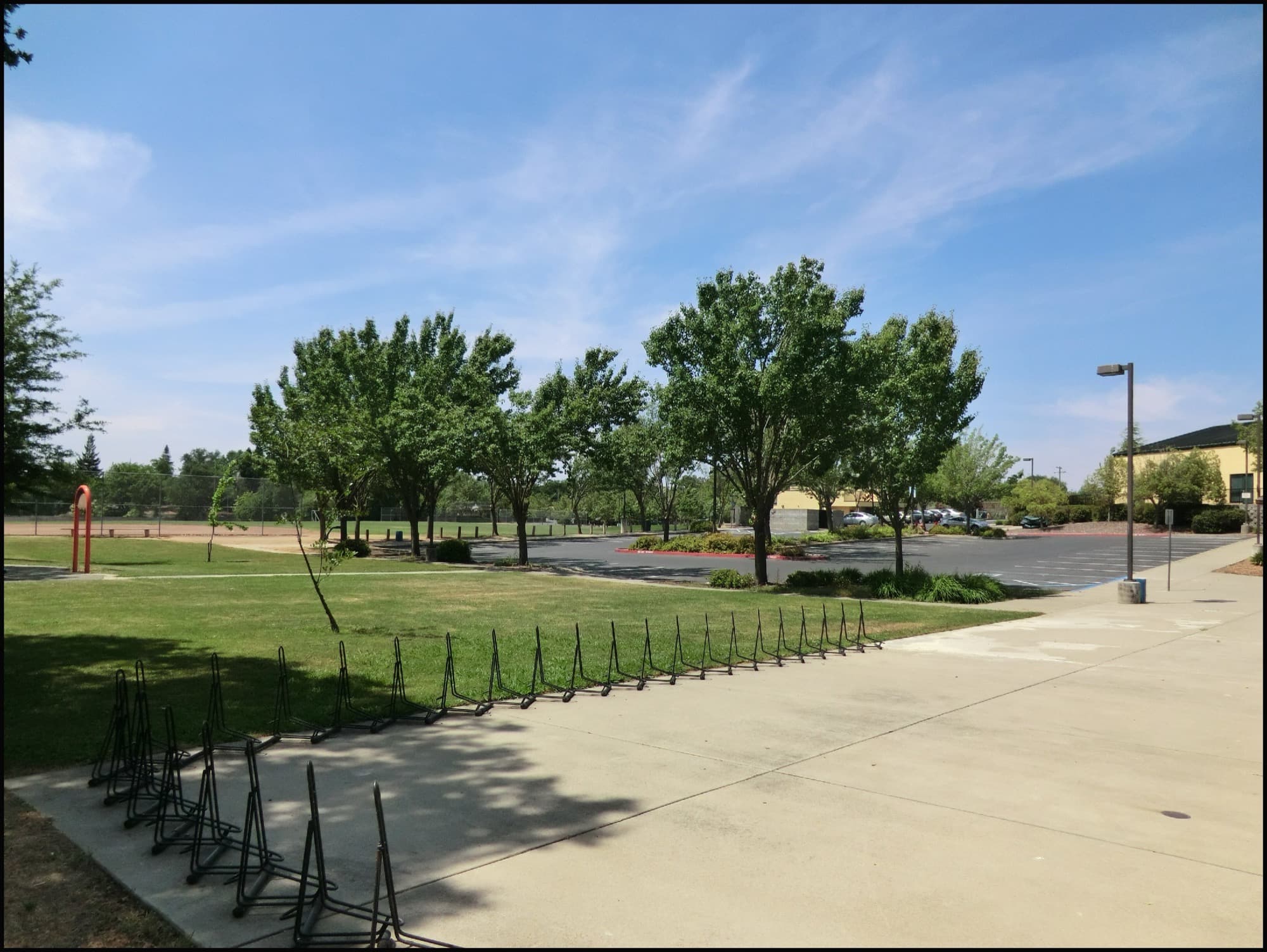 Lawn and shade trees at Orangevale Community Park